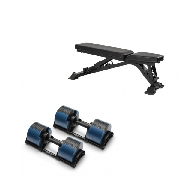 Adjustable Dumbbell Set + Elite FID 2.0 Bench Bundle