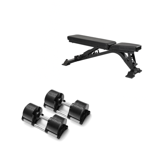 Adjustable Dumbbell Set + Elite FID 2.0 Bench Bundle