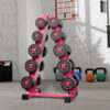 08-_-02 RitFit Pink PVC-Coated Round Dumbbells in Pairs