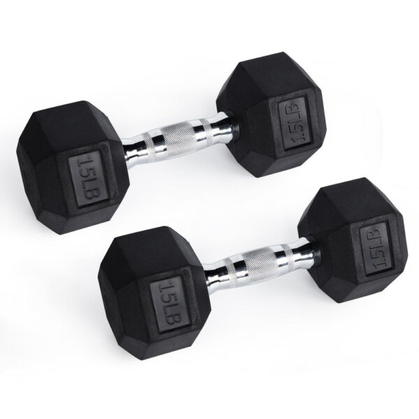 RitFit Rubber Hex Dumbbells Pairs and Sets