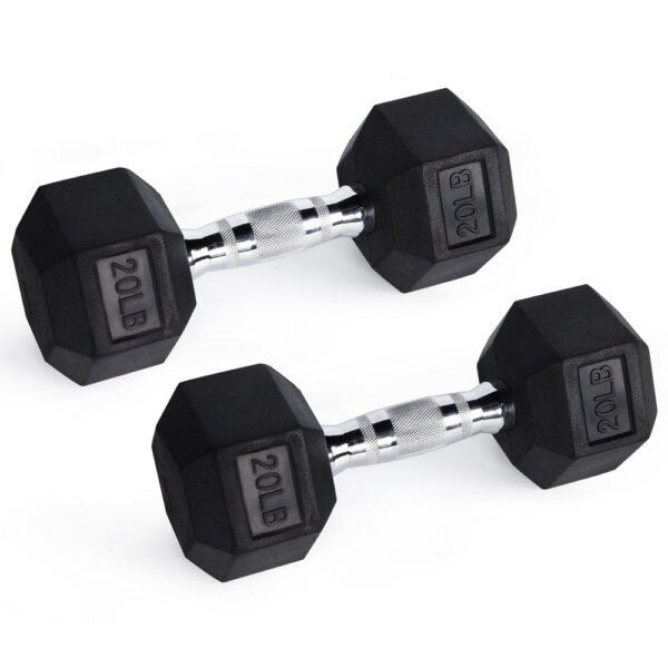 RitFit Rubber Hex Dumbbells Pairs and Sets