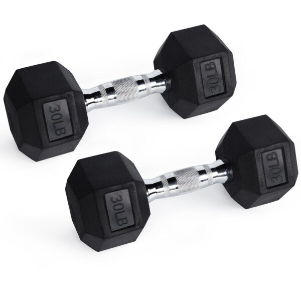 RitFit Rubber Hex Dumbbells Pairs and Sets