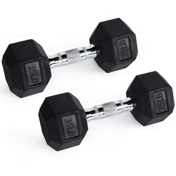 RitFit Rubber Hex Dumbbells Pairs and Sets