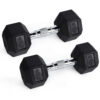 RitFit Rubber Hex Dumbbells Pairs and Sets