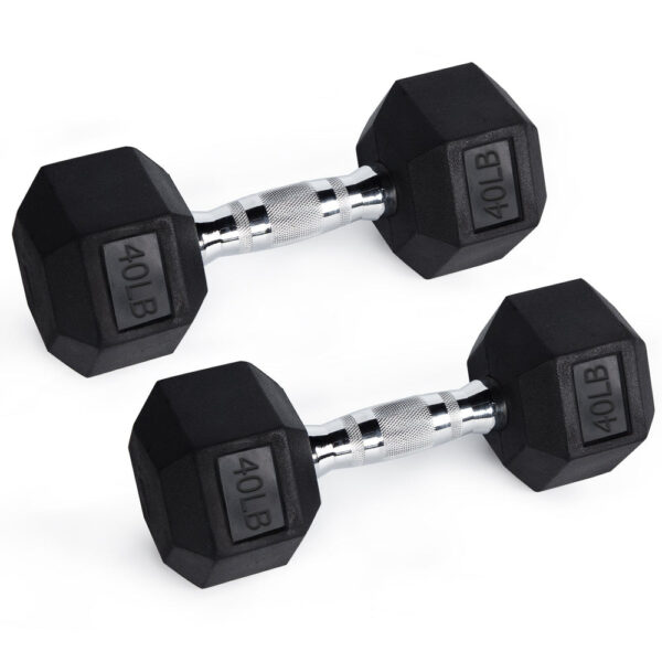 RitFit Rubber Hex Dumbbells Pairs and Sets
