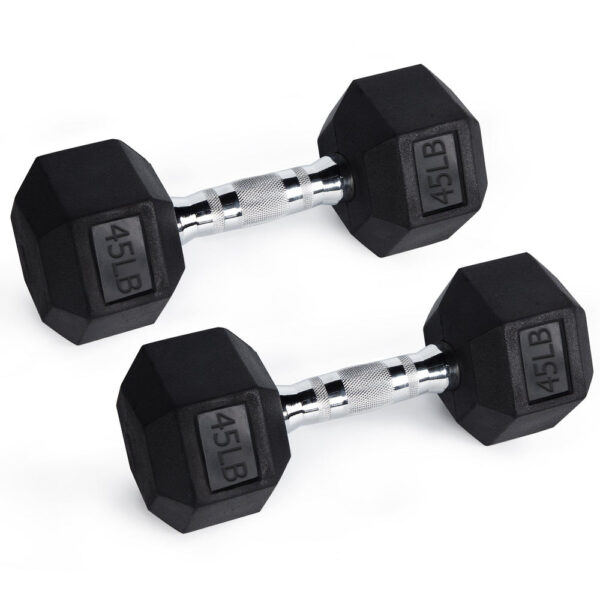 RitFit Rubber Hex Dumbbells Pairs and Sets