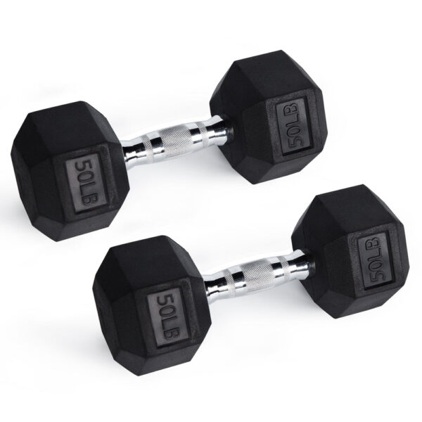 RitFit Rubber Hex Dumbbells Pairs and Sets