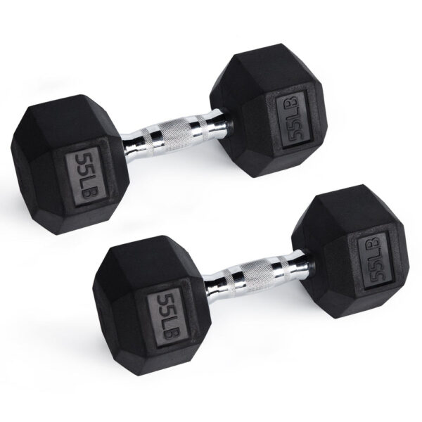 RitFit Rubber Hex Dumbbells Pairs and Sets