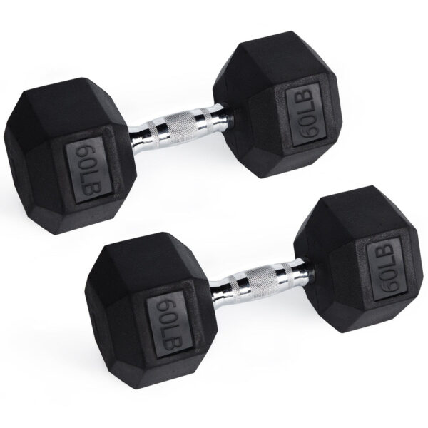 RitFit Rubber Hex Dumbbells Pairs and Sets
