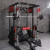Smith Machine with Weights (3 Weight Stacks) - Multifunction Home Gym Machine